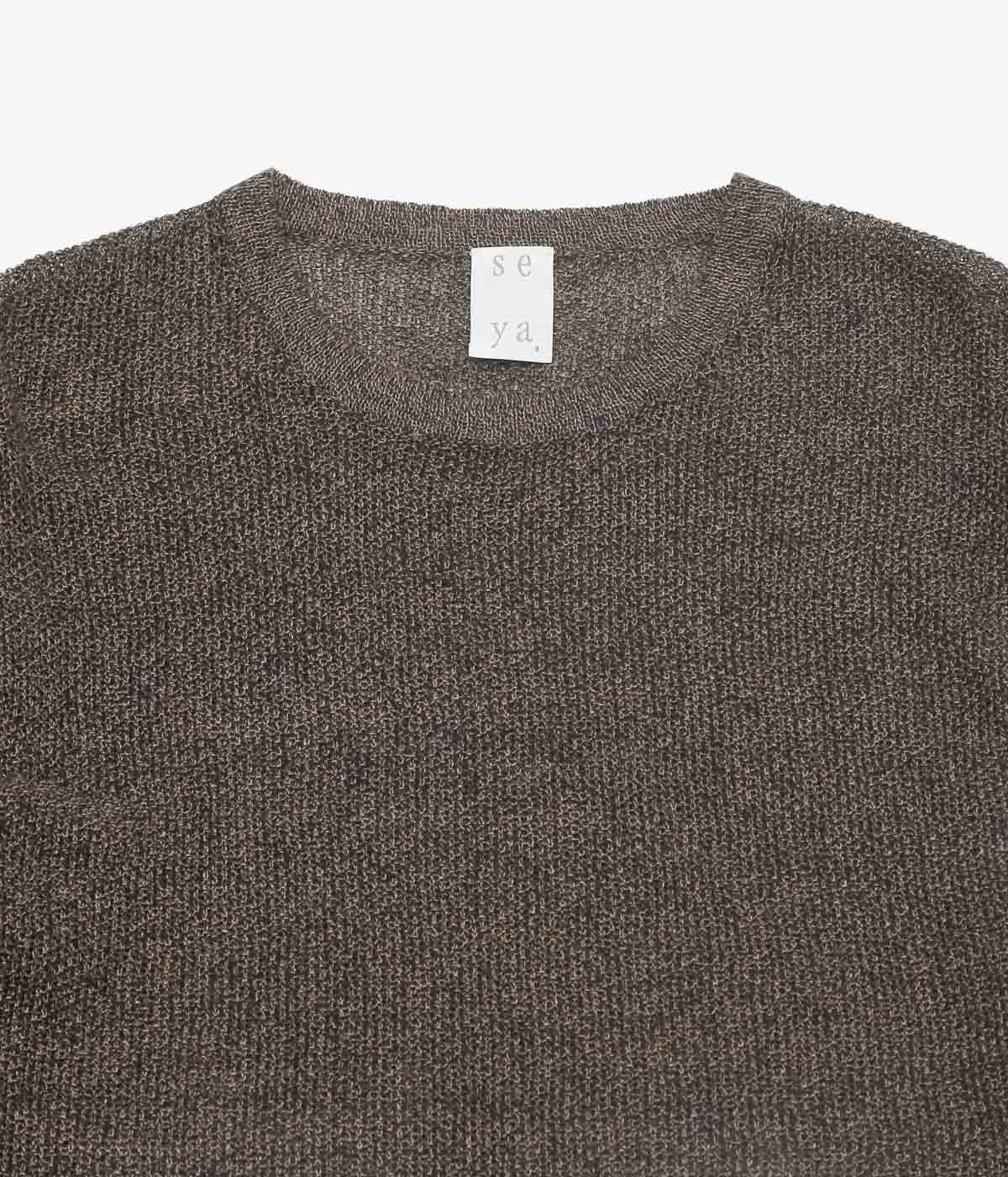 SEYA. ''KOMOREBI SWEATER'' (INDIGO X MUD MELANGE)