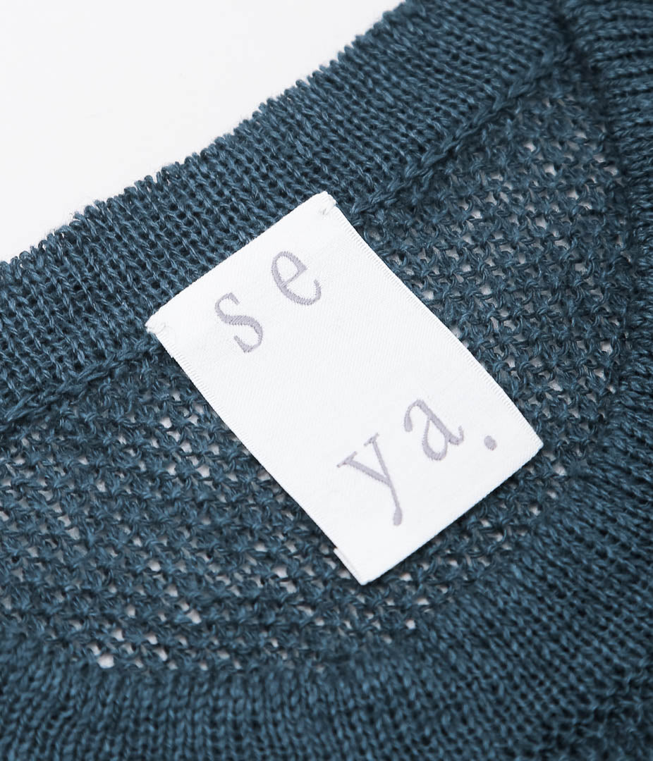 セヤ seya． 23SS komorebi クルーネックニット BLM-13000-A ブルー seya．(セヤ) 23SSkomorebi クルーネックニットBLM-13000-A BLM