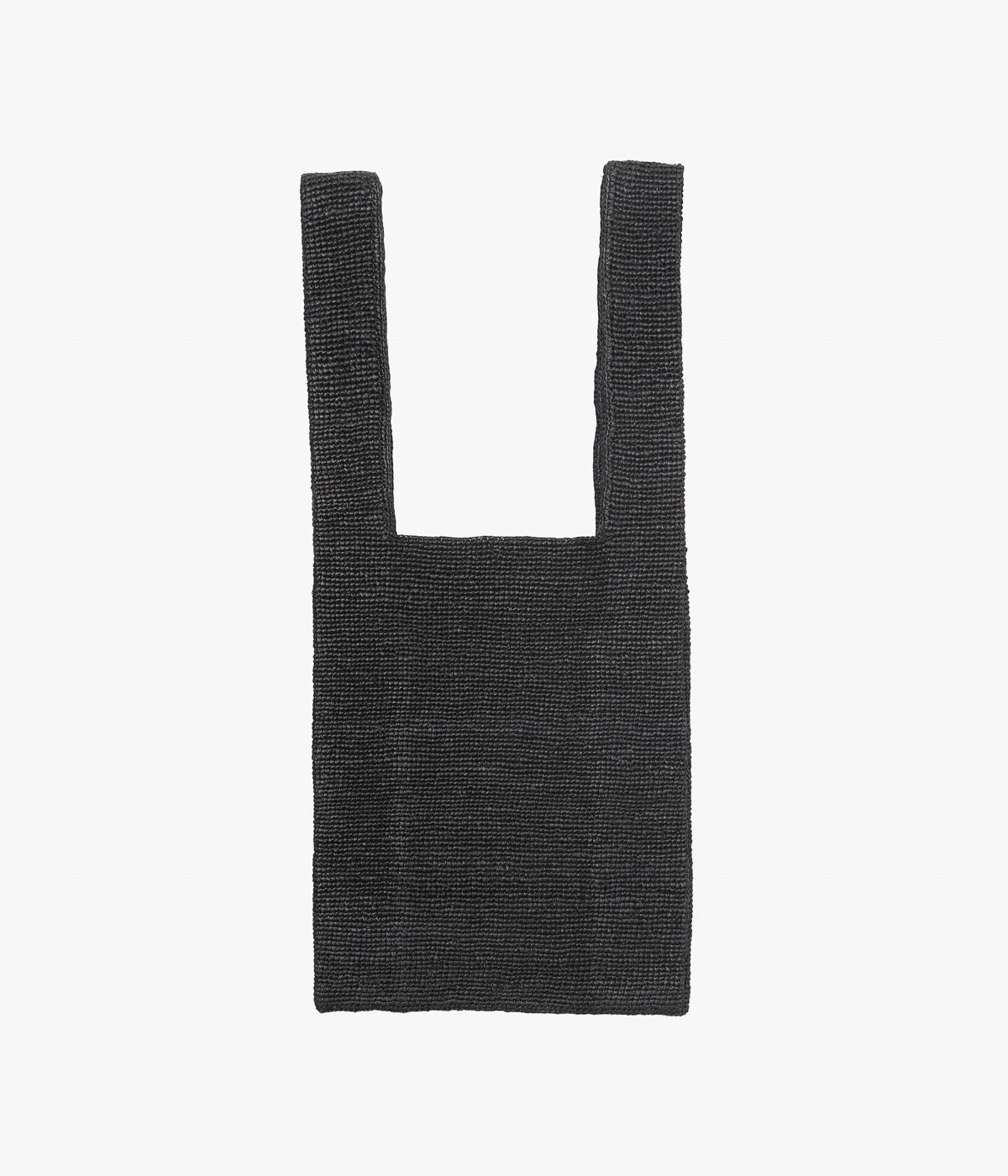 SEYA. ''MEDIUM RAFFIA BAG'' (BLACK)