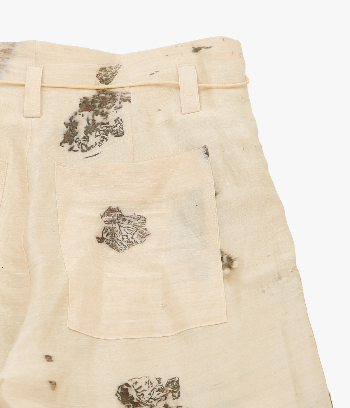 SEYA. ''NAM OU RIVER TRIP PANTS'' (HAND LEAF PRINT)