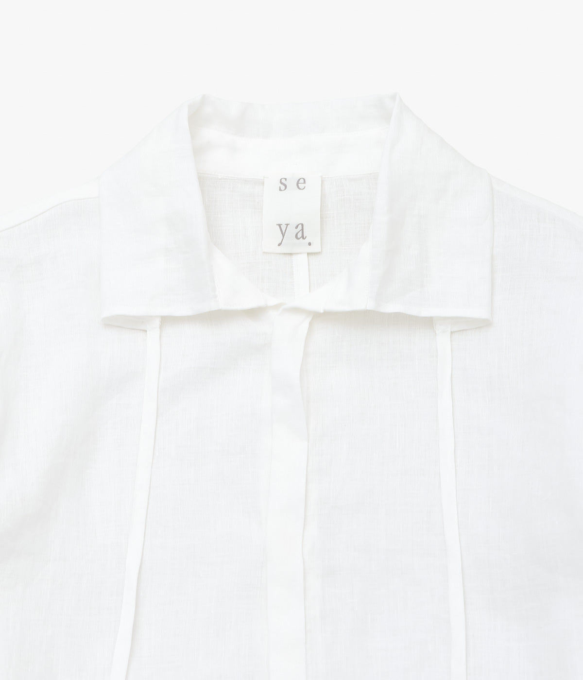 SEYA. "SEYA X MAIDENS SHOP O'KEEFFE SHIRT GAUZE/LINEN" (WHITE)