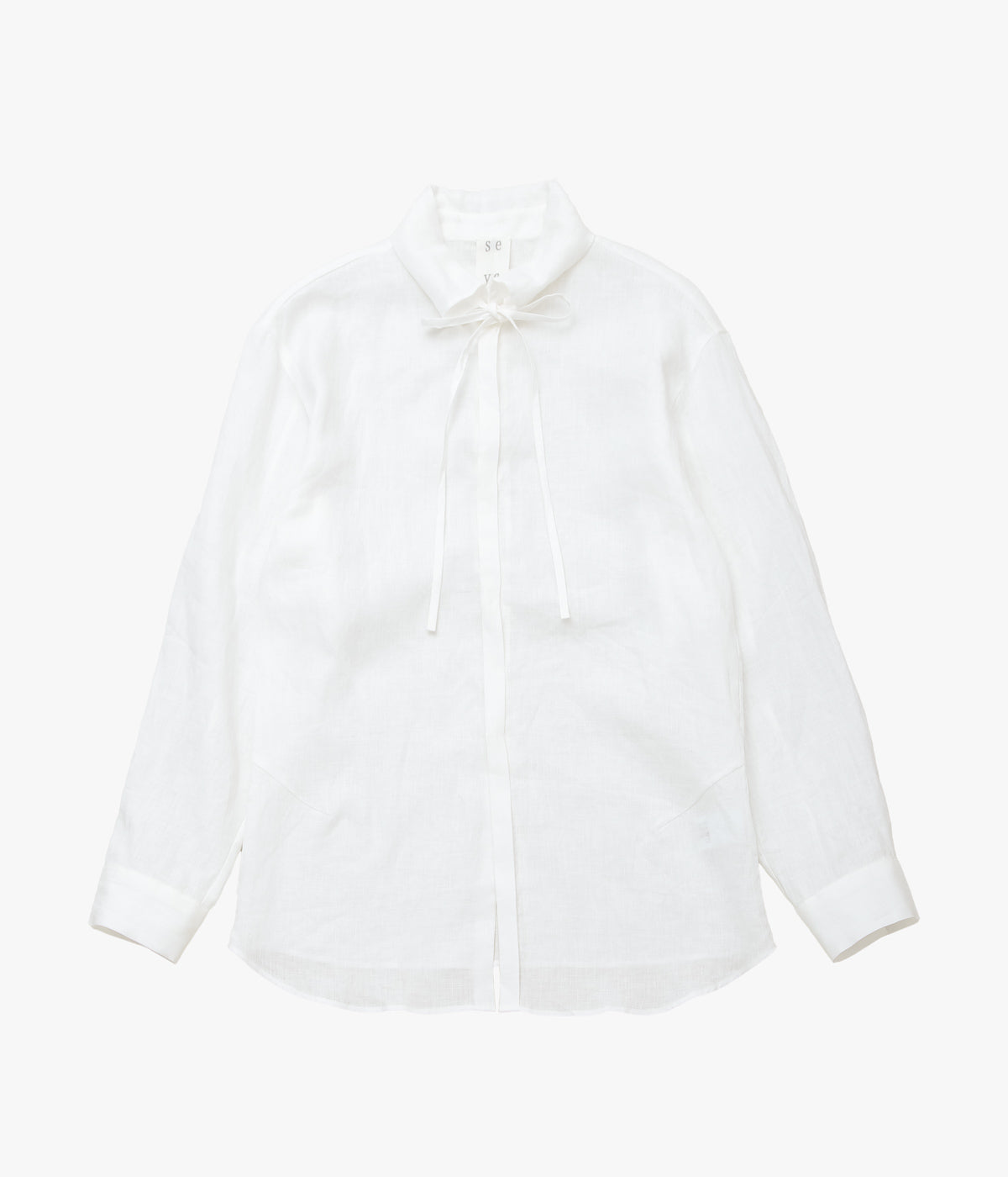 SEYA. "SEYA X MAIDENS SHOP O'KEEFFE SHIRT GAUZE/LINEN" (WHITE)