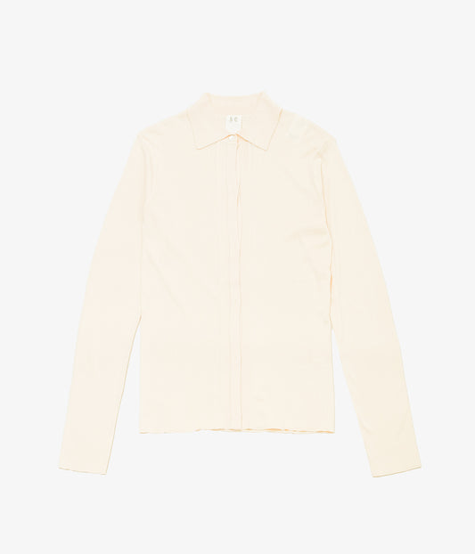SEYA. ''HIGH GAUZE SILK SHIRT'' (CREME)
