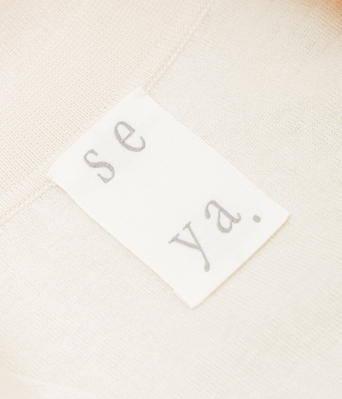SEYA. ''HIGH GAUZE SILK SHIRT'' (CREME)