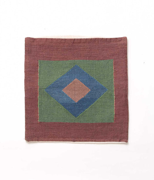 SEYA. ''LAOS CUSHION COVER #3'' (VIOLET*GREEN)