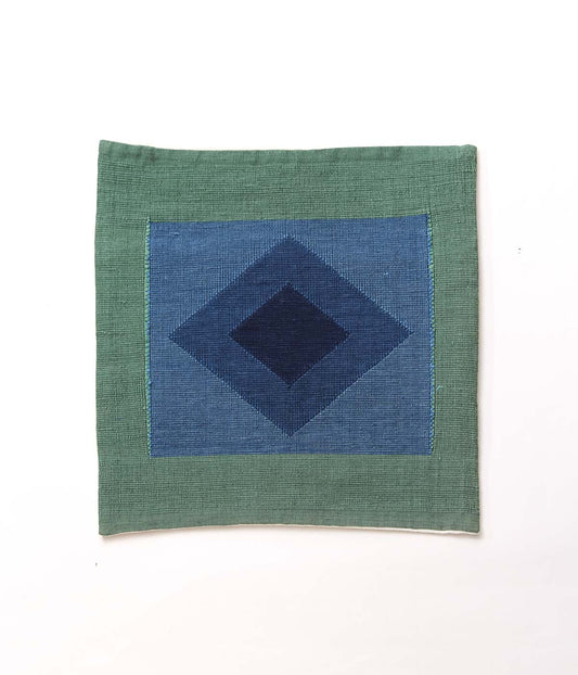 SEYA. ''LAOS CUSHION COVER #1'' (BLUE*GREEN)