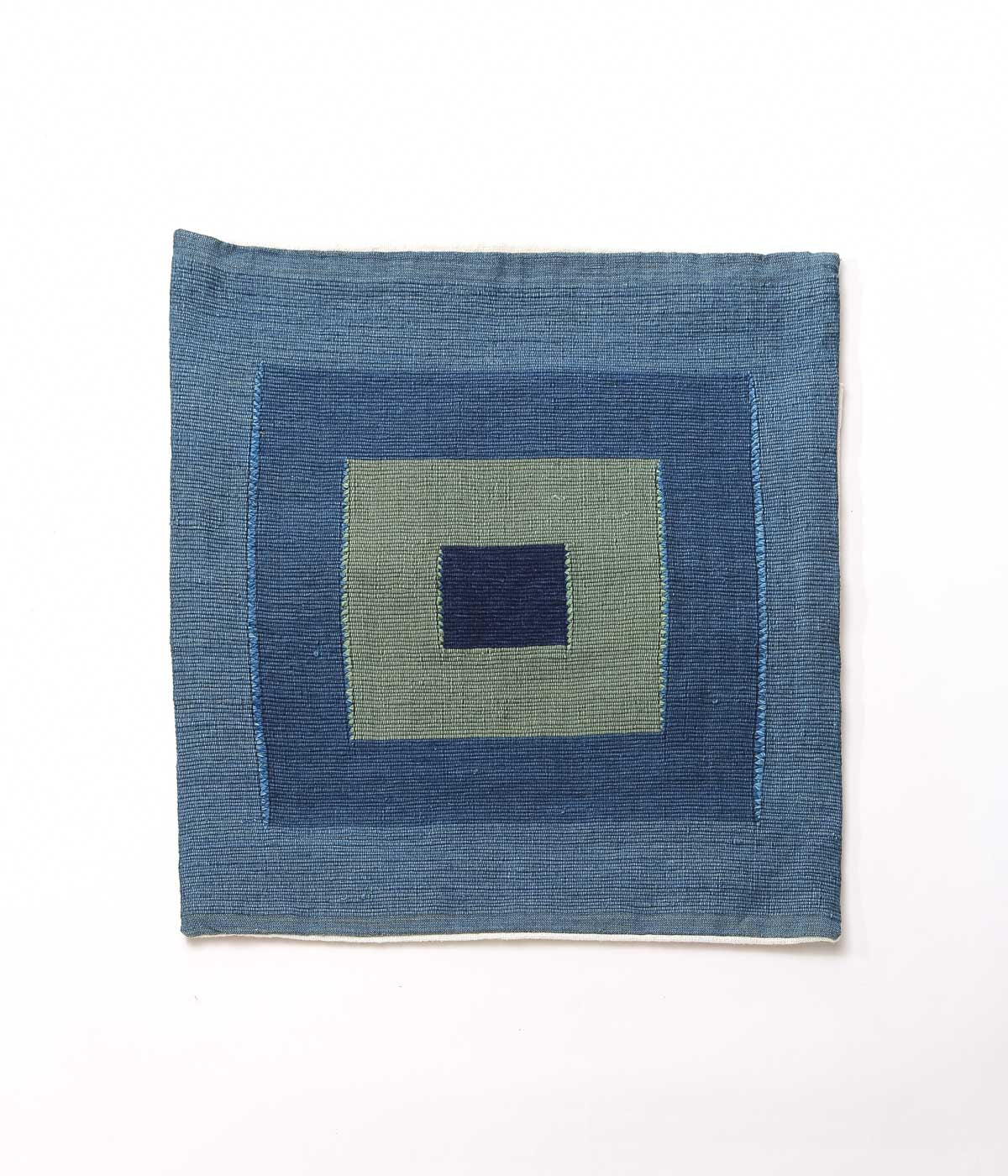 SEYA. ''LAOS CUSHION COVER #3'' (BLUE*GREEN)