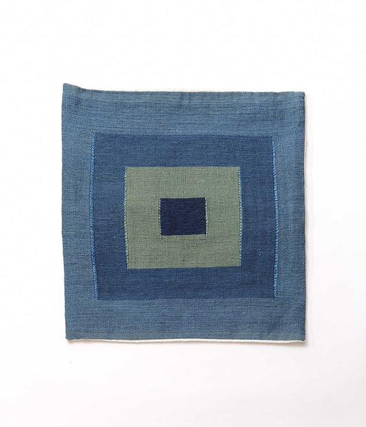 SEYA. ''LAOS CUSHION COVER #3'' (BLUE*GREEN)