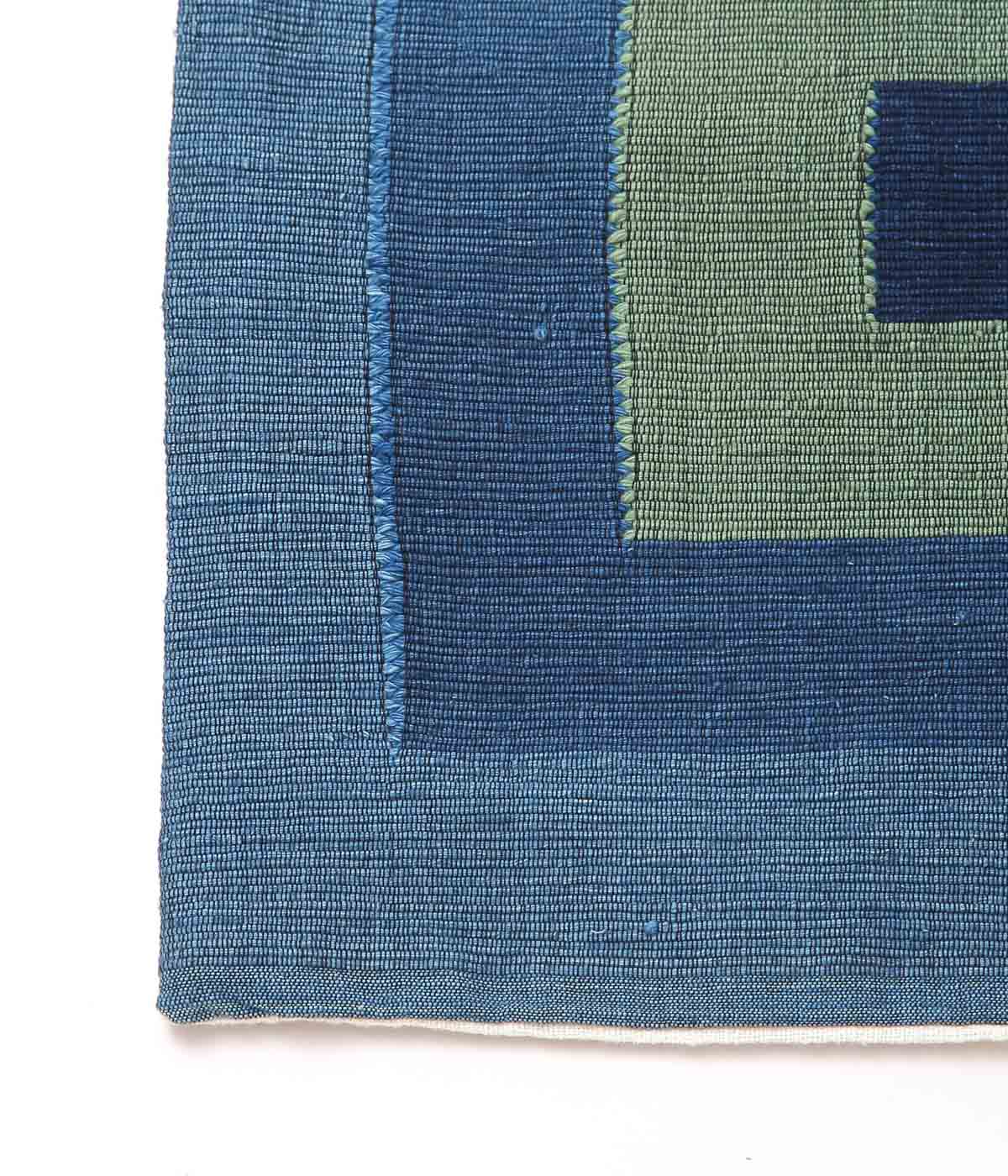SEYA. ''LAOS CUSHION COVER #3'' (BLUE*GREEN)