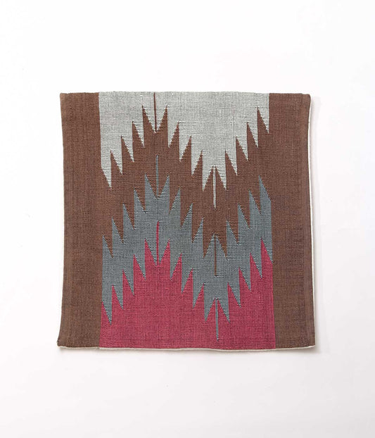 SEYA. ''LAOS CUSHION COVER #3'' (BROWN*BLUEl*TURQUOISE)