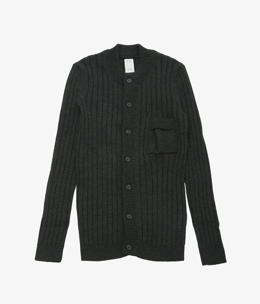 SEYA. ``SHRINKED RIB CARDIGAN'' (SPRUCE)