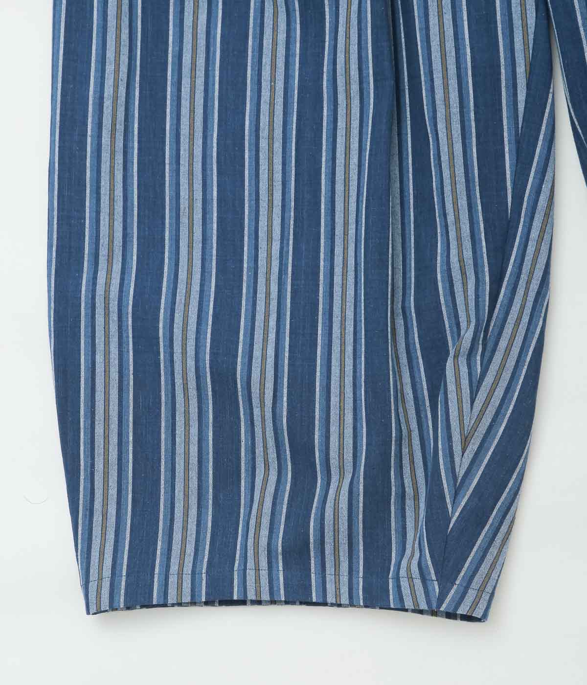 SILLAGE ''BINGO KASURI CIRCULAR PANTS'' (YELLOW NAVY STRIPE)