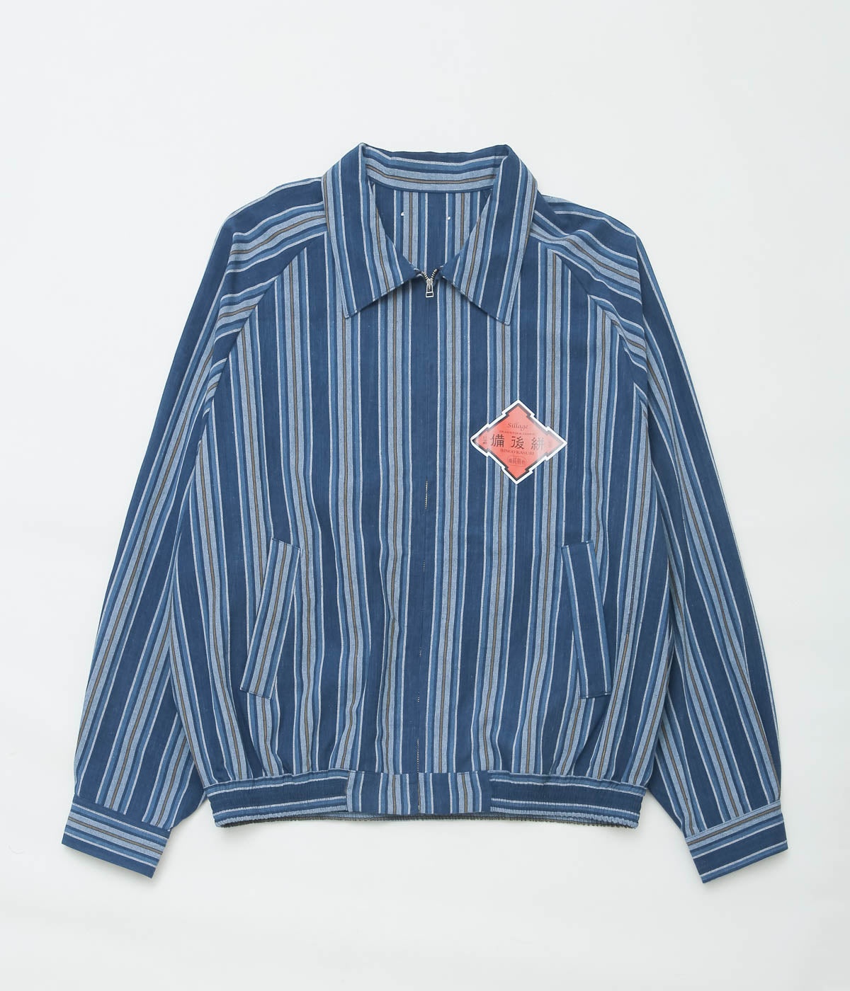 SILLAGE ''BINGO KASURI ZIP UP BLOUSON'' (YELLOW NAVY STRIPE)