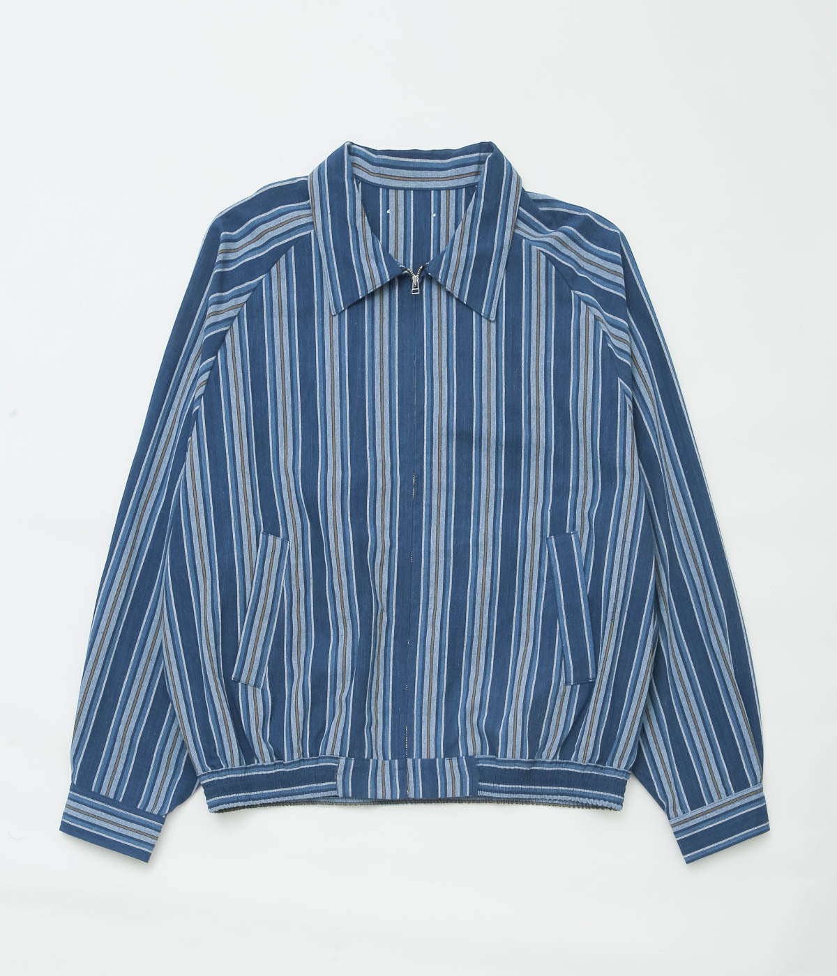 SILLAGE ''BINGO KASURI ZIP UP BLOUSON'' (YELLOW NAVY STRIPE)