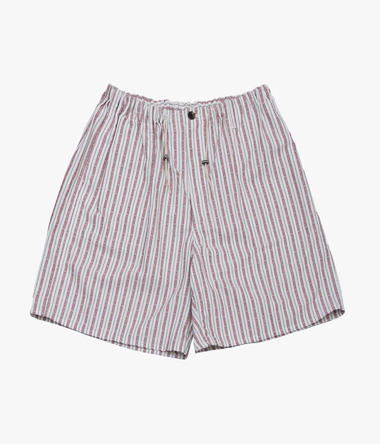 SILLAGE ''CIRCULAR FATIGUE SHORT PANTS'' (DEADSTOCK JACQUARD RED STRIPE)