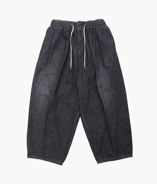 SILLAGE ''CIRCULAR PANTS'' (BLACK DENIM DAMAGED)