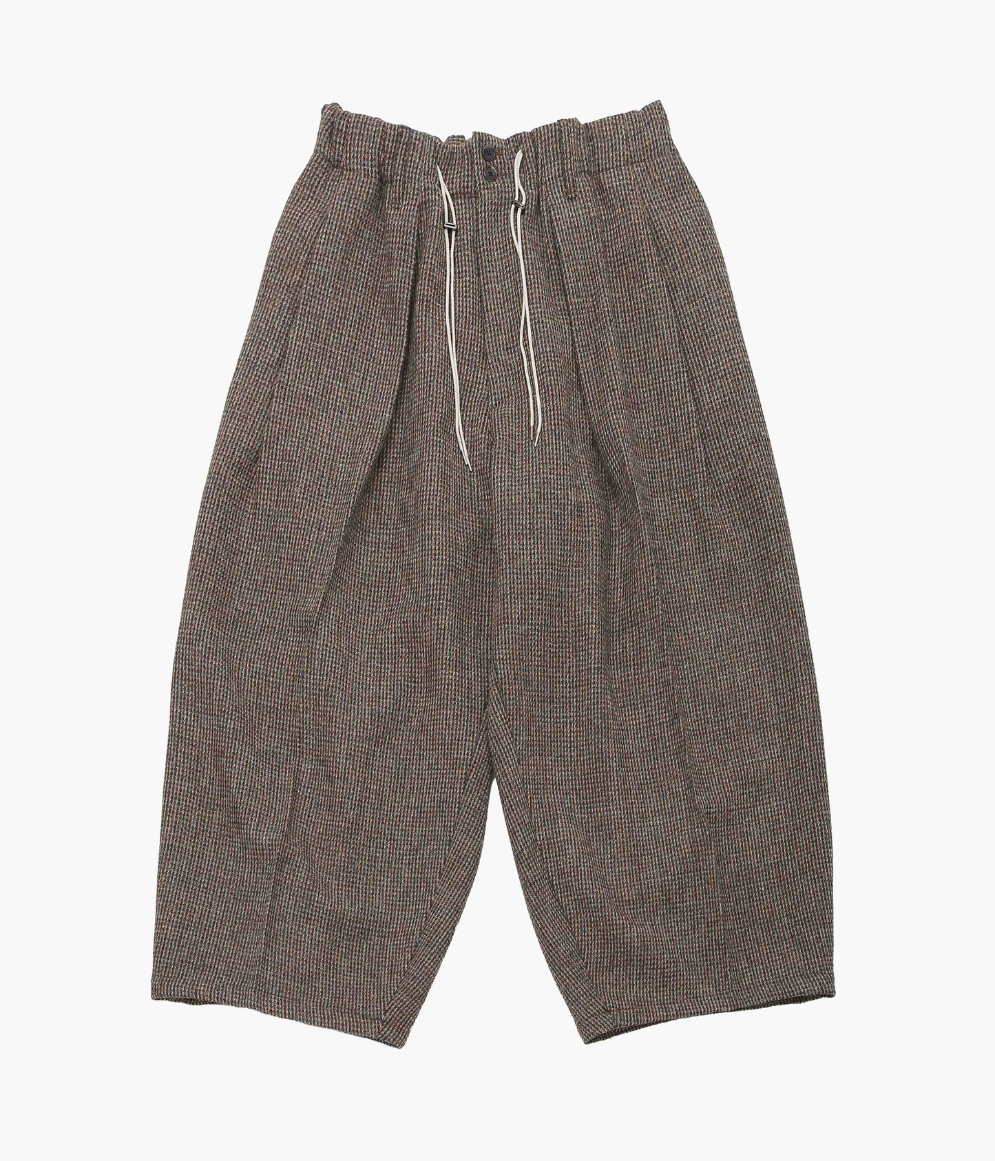 SILLAGE ''CIRCULAR PANTS HOUND TOOTH LIGHT BROWN HARRIS TWEED'' (LIGHT BROWN)