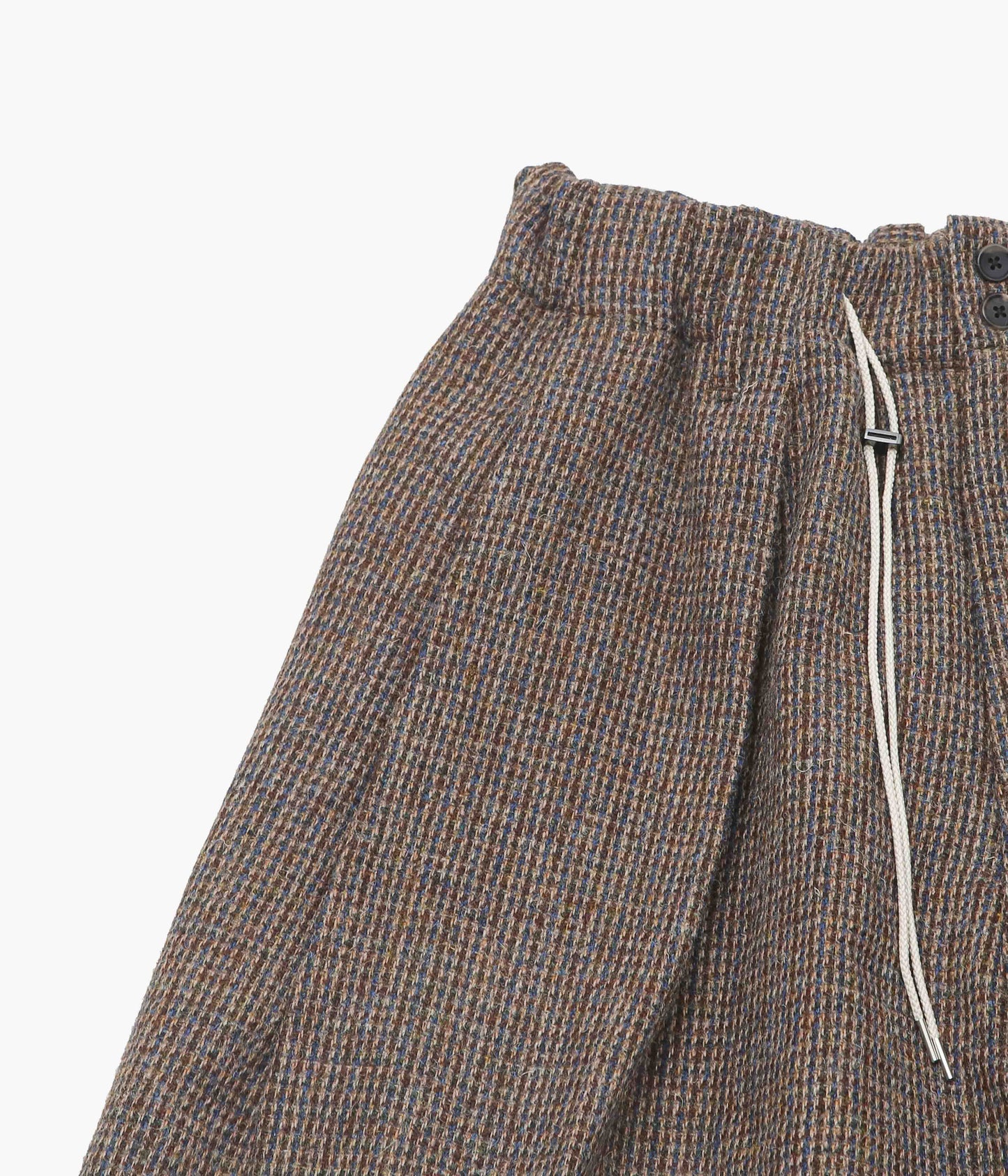 SILLAGE ''CIRCULAR PANTS HOUND TOOTH LIGHT BROWN HARRIS TWEED'' (LIGHT BROWN)