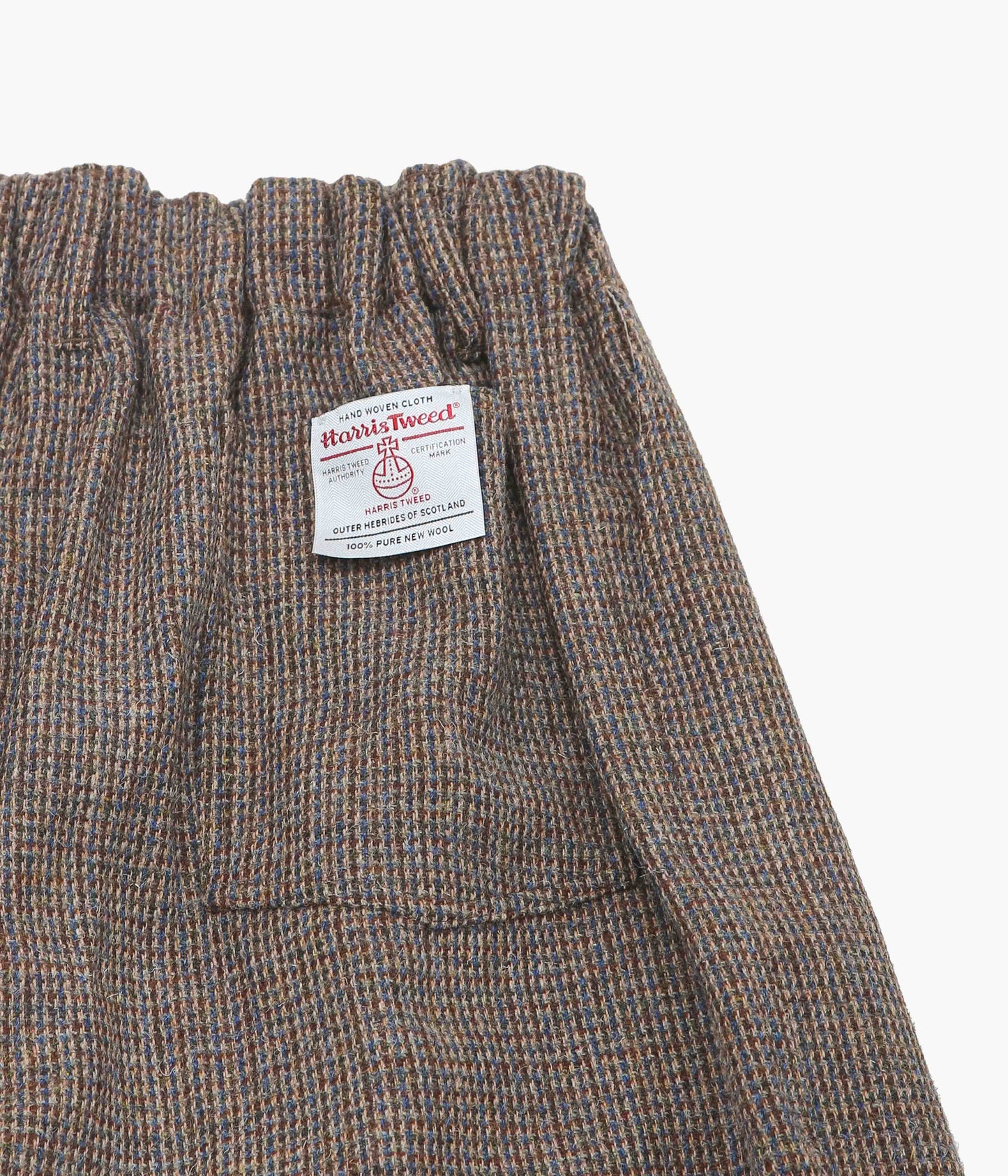 SILLAGE ''CIRCULAR PANTS HOUND TOOTH LIGHT BROWN HARRIS TWEED'' (LIGHT BROWN)