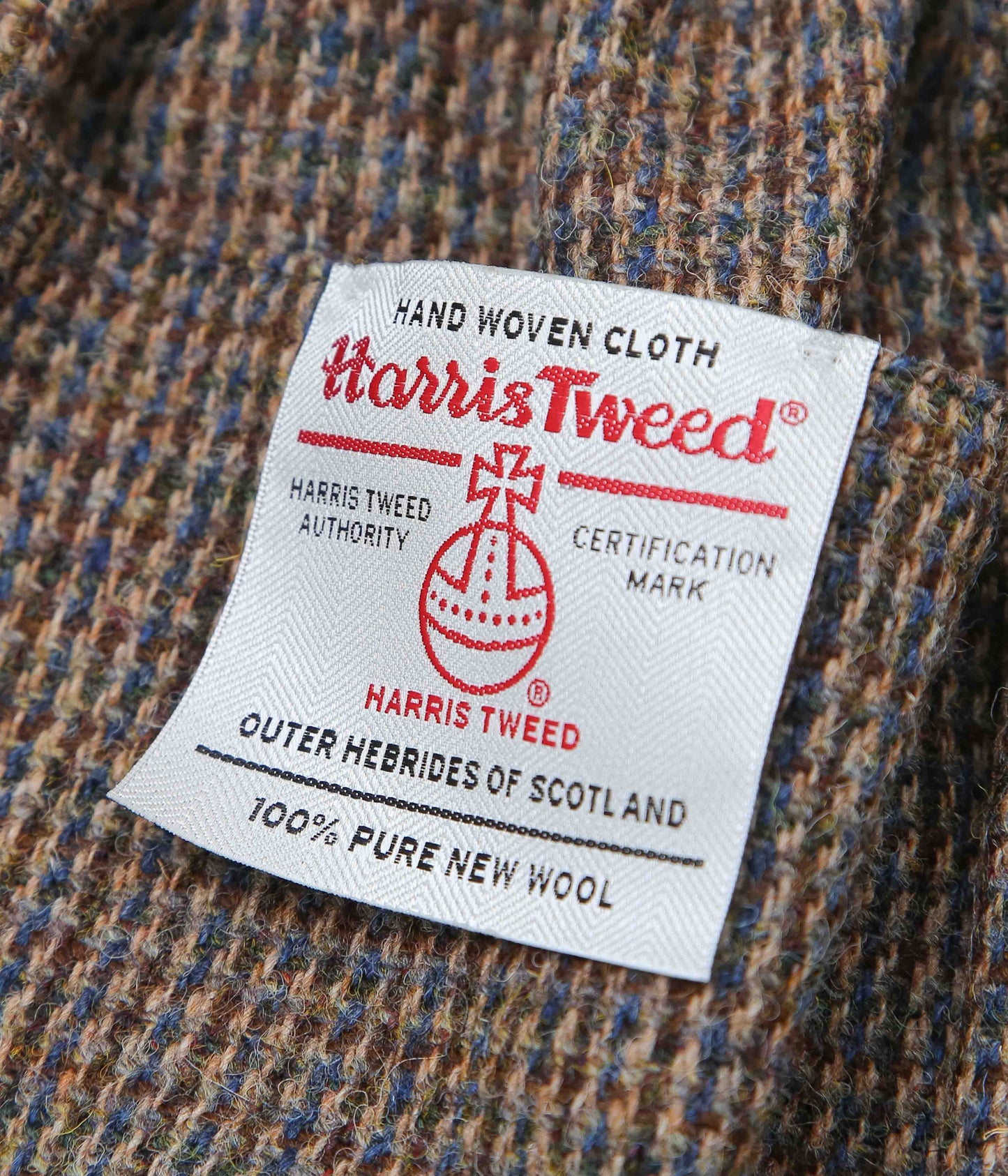 SILLAGE ''CIRCULAR PANTS HOUND TOOTH LIGHT BROWN HARRIS TWEED'' (LIGHT BROWN)