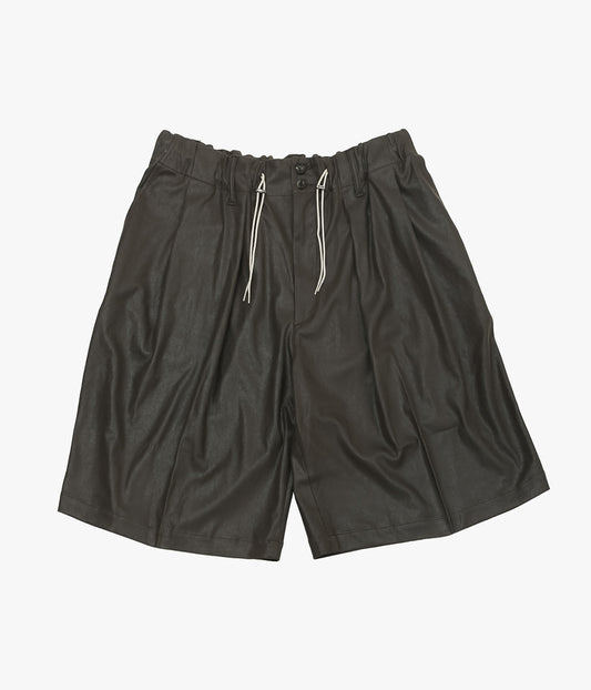 SILLAGE ''CIRCULAR SHORT PANTS'' (DEADSTOCK FAUX LEATHER)