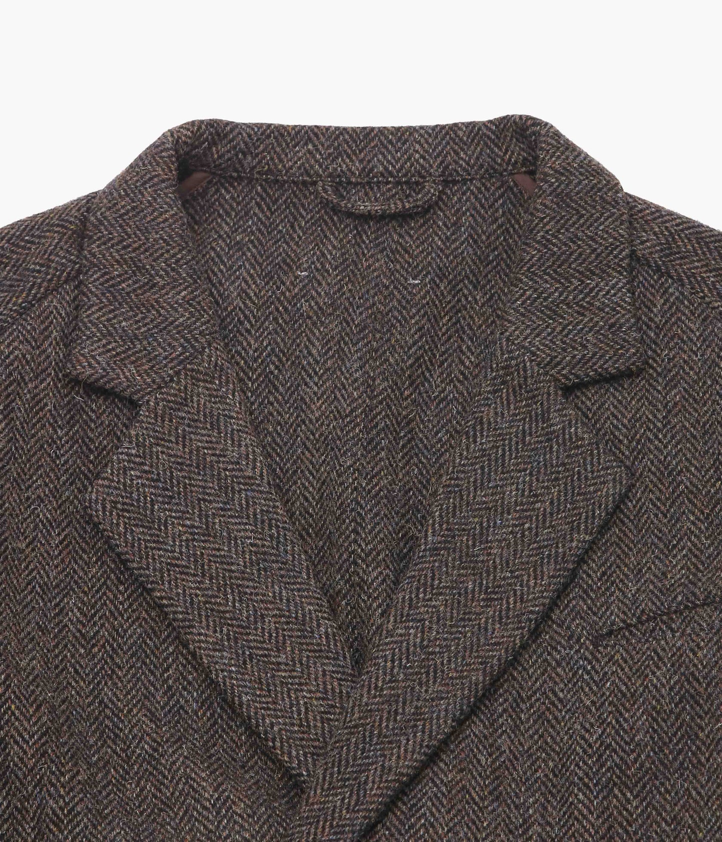 SILLAGE ''DOUBLE BREASTED HERRING BONE BROWN HARRIS TWEED'' (BROWN)