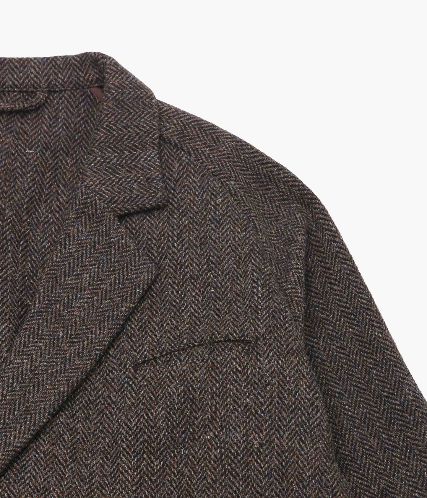 SILLAGE ''DOUBLE BREASTED HERRING BONE BROWN HARRIS TWEED'' (BROWN)