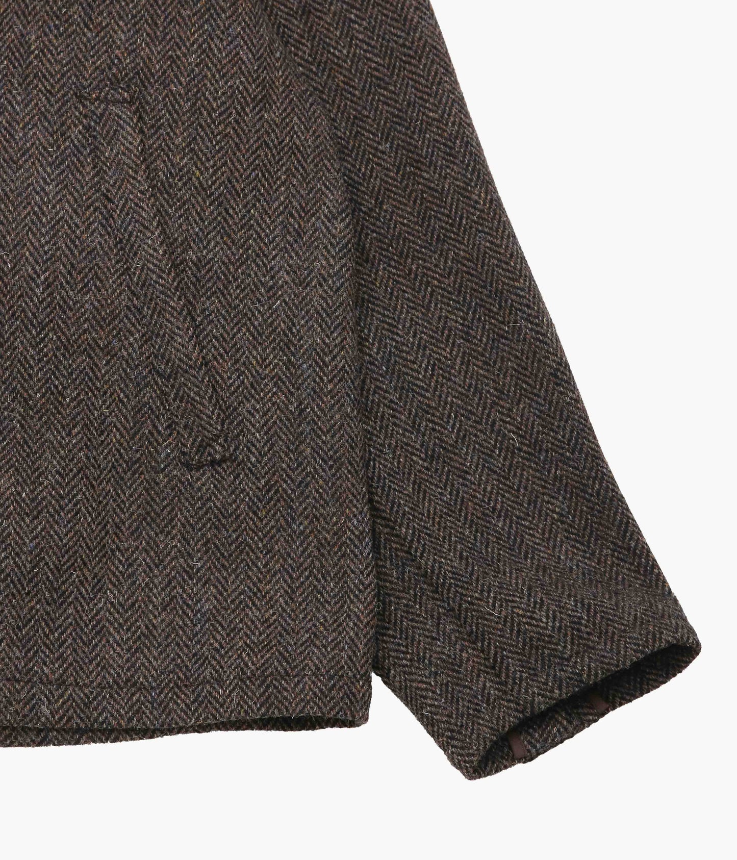 SILLAGE ''DOUBLE BREASTED HERRING BONE BROWN HARRIS TWEED'' (BROWN)