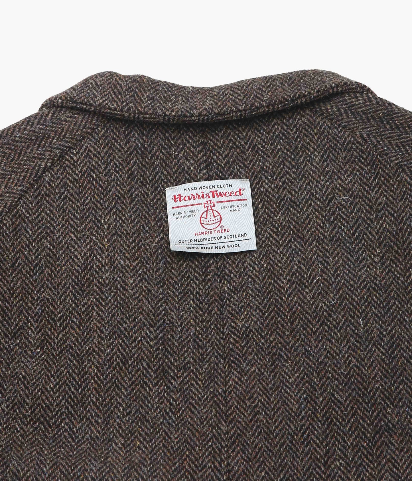 SILLAGE ''DOUBLE BREASTED HERRING BONE BROWN HARRIS TWEED'' (BROWN)
