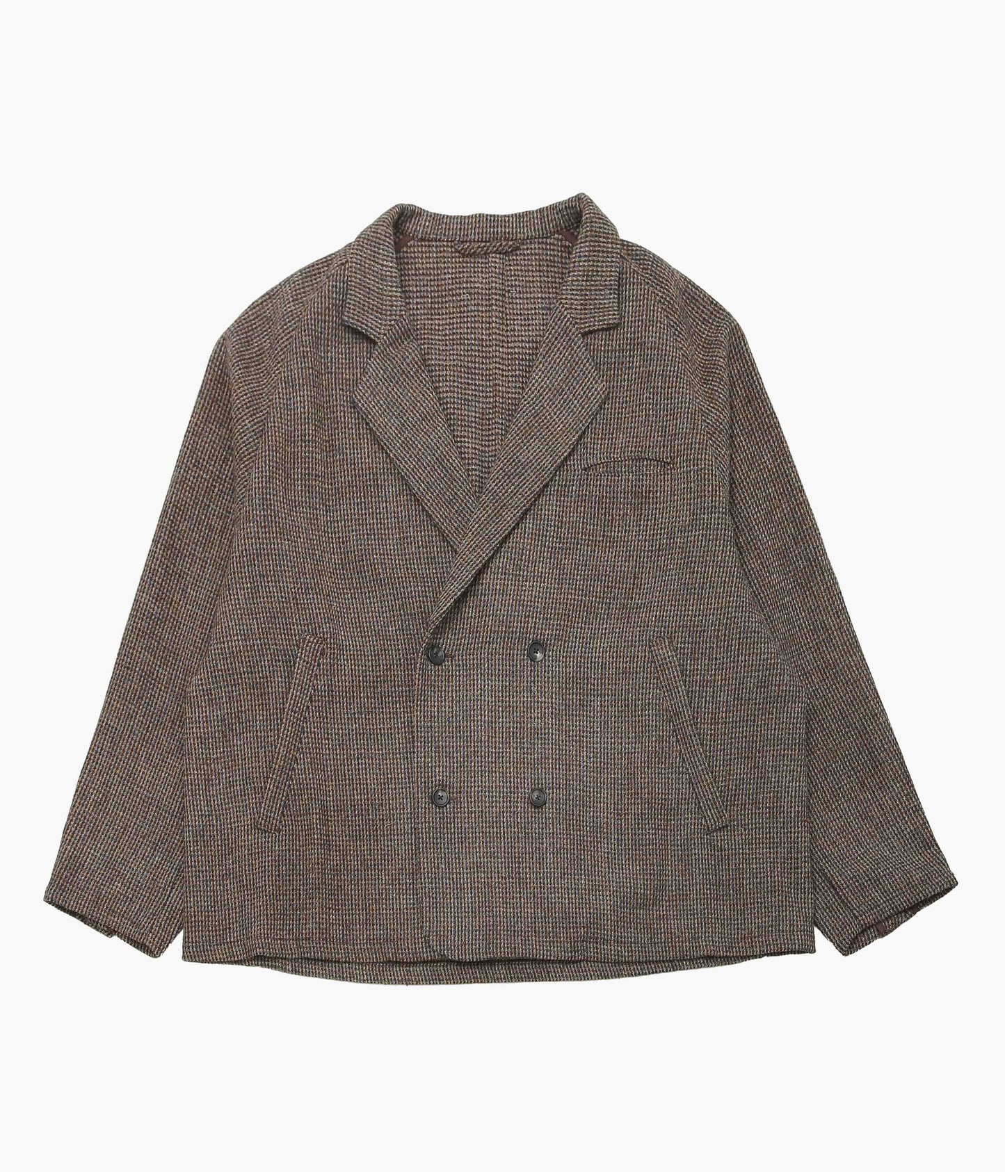 SILLAGE ''DOUBLE BREASTED HOUND TOOTH LIGHT BROWN HARRIS TWEED'' (LIGHT BROWN)