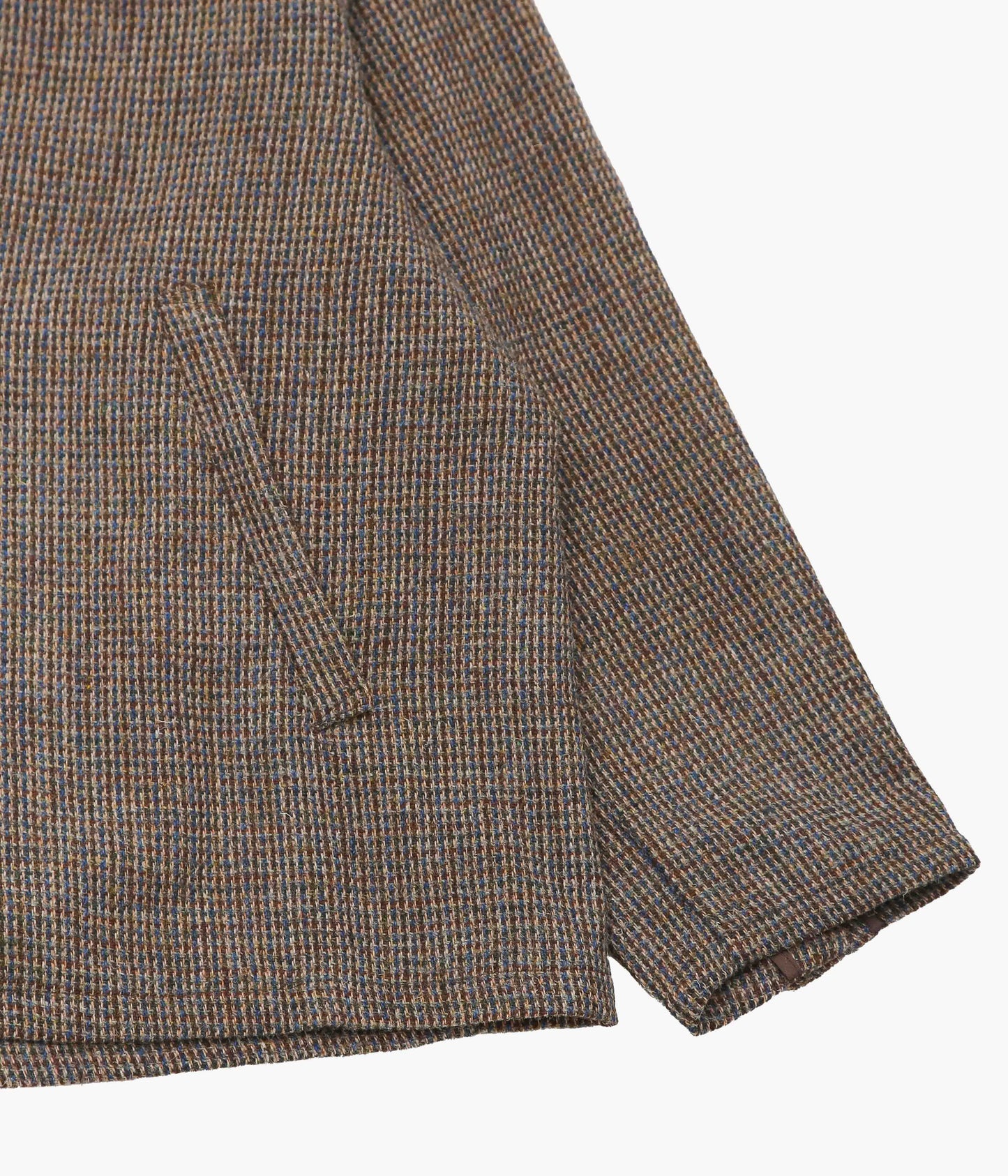 SILLAGE ''DOUBLE BREASTED HOUND TOOTH LIGHT BROWN HARRIS TWEED'' (LIGHT BROWN)
