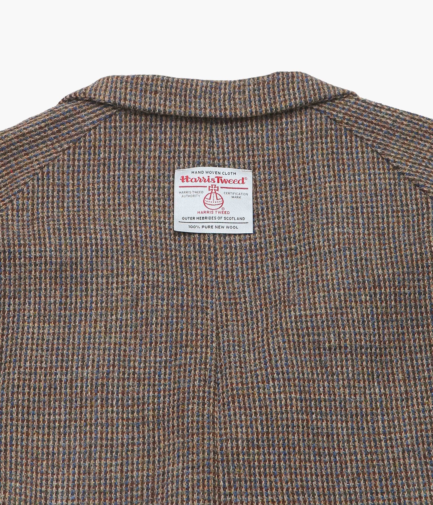SILLAGE ''DOUBLE BREASTED HOUND TOOTH LIGHT BROWN HARRIS TWEED'' (LIGHT BROWN)