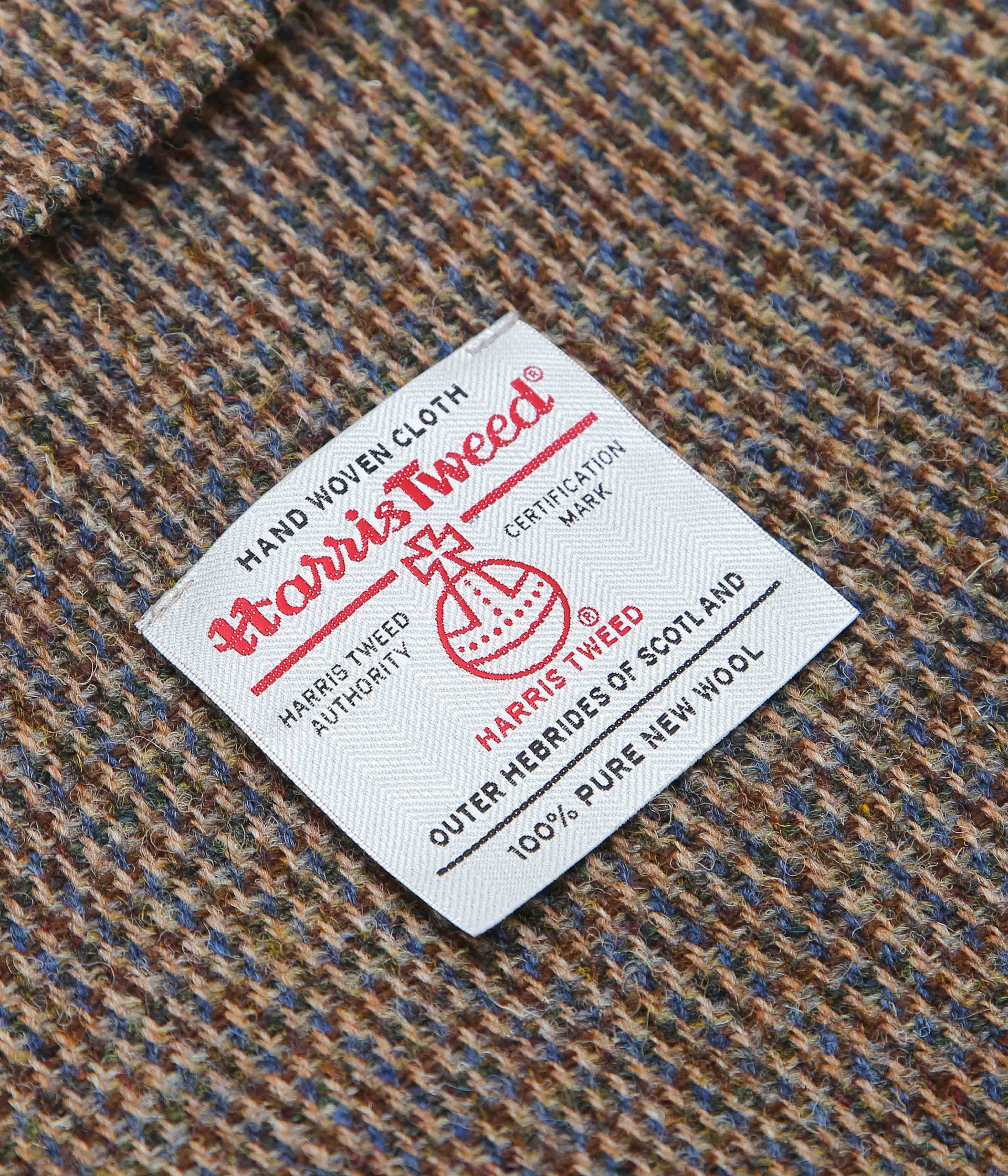 超稀　Harris  Tweed　Association LTD SILLAGE ''DOUBLE BREASTED HOUND TOOTH LIGHT BROWN HARRIS TWEED