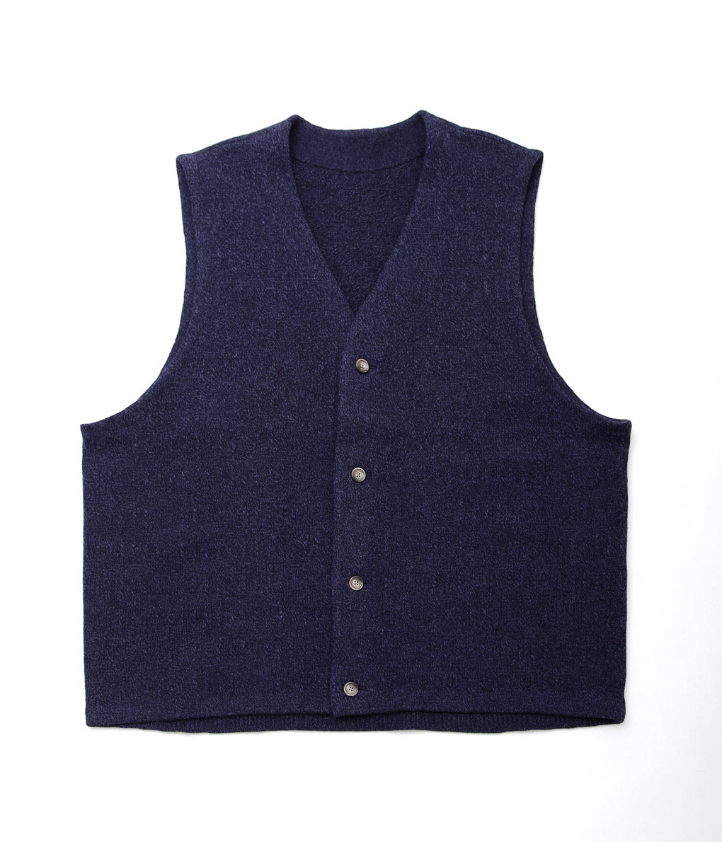 SILLAGE ''GILET THREE D KNIT'' (NAVY)