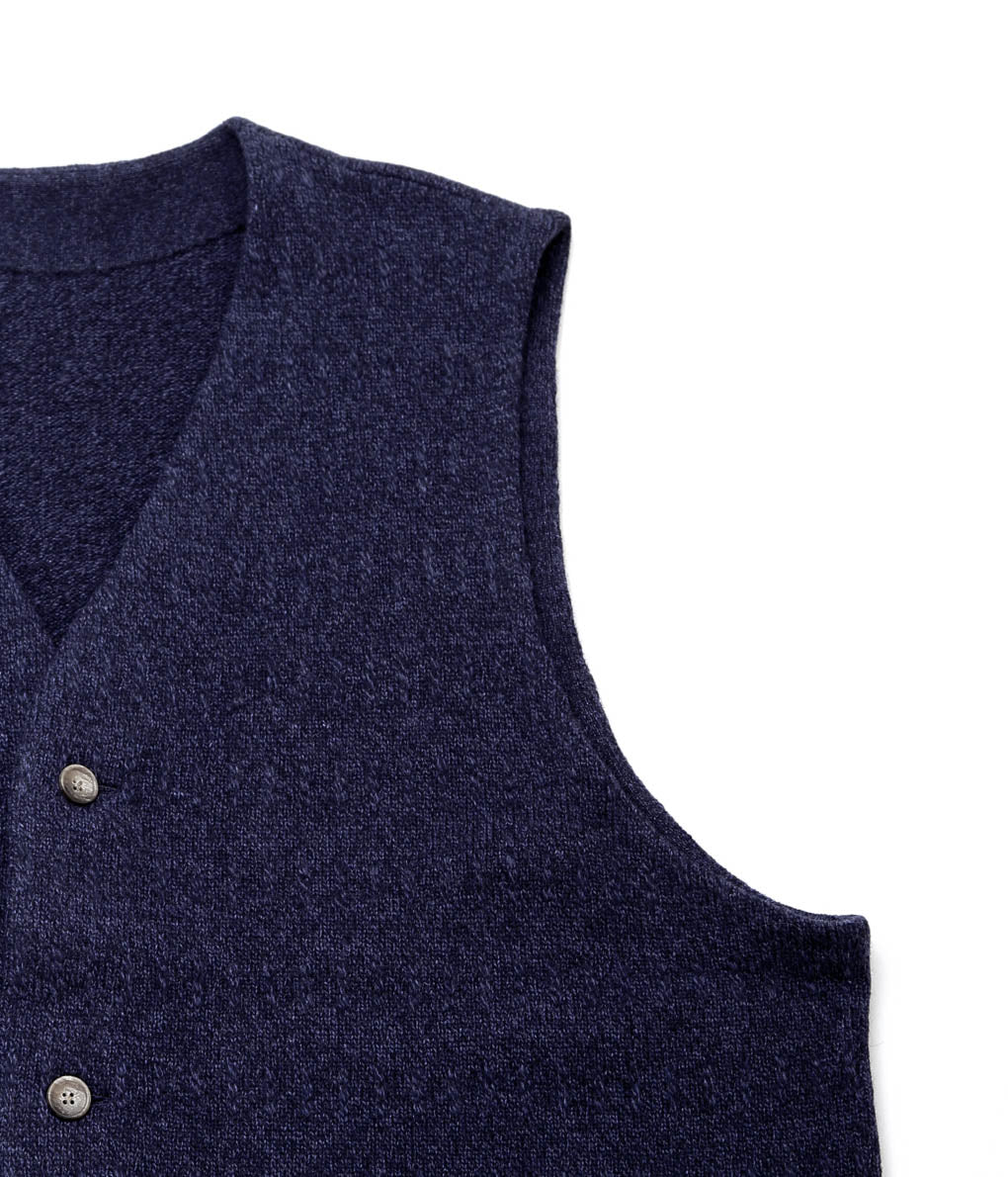 SILLAGE ''GILET THREE D KNIT'' (NAVY)