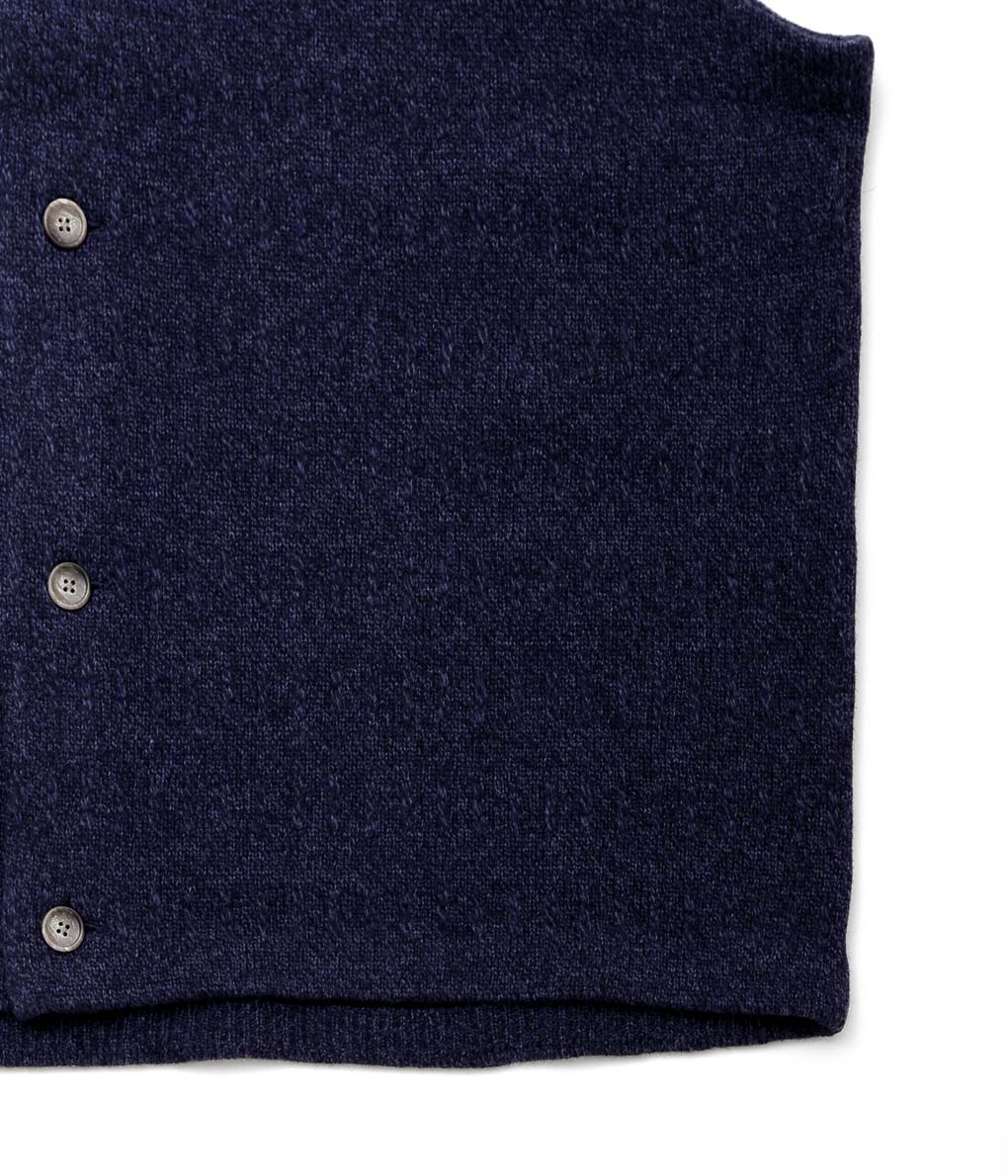 SILLAGE ''GILET THREE D KNIT'' (NAVY)