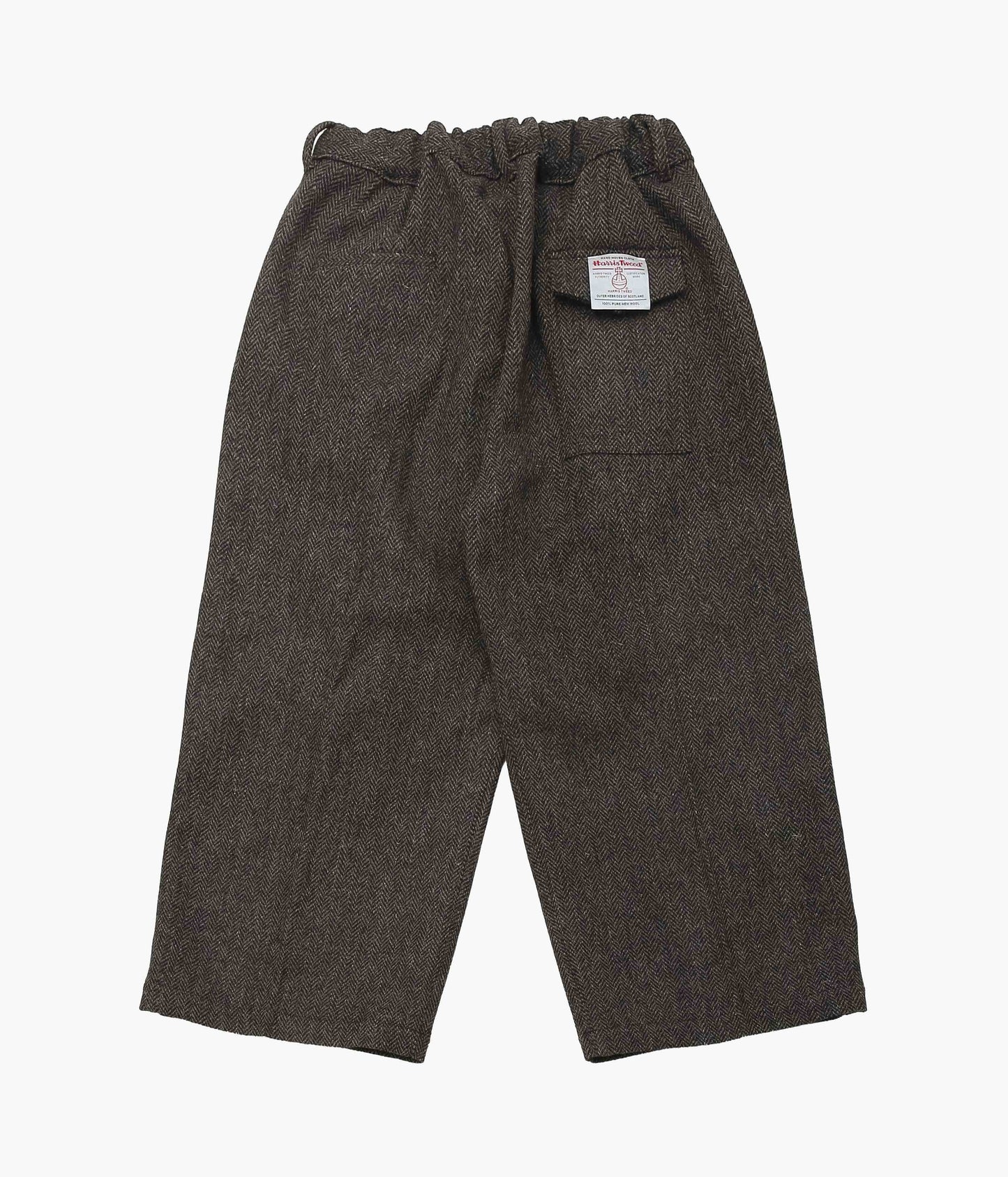 SILLAGE ''HAKAMA PANTS HERRING BONE BROWN HARRIS TWEED'' (BROWN)