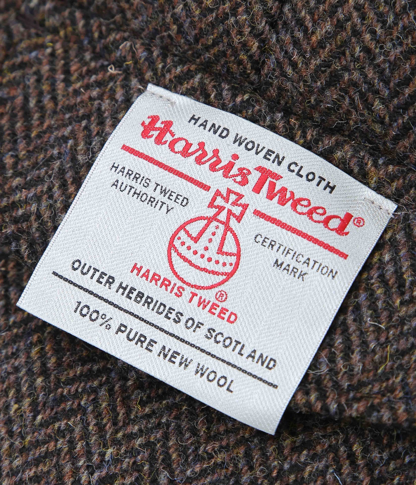 SILLAGE ''HAKAMA PANTS HERRING BONE BROWN HARRIS TWEED'' (BROWN)