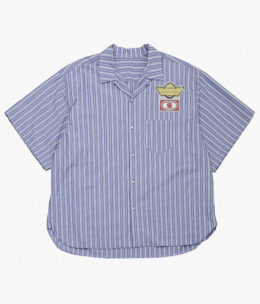 SILLAGE ''RE-ENGINEERED OVERSHIRT SHORT SLEEVE'' (DEADSTOCK BLUE STRIPE)