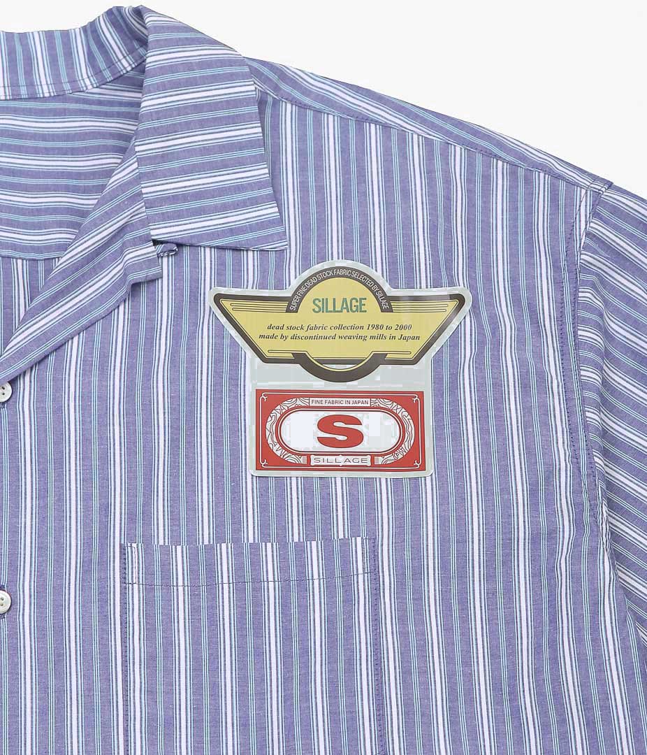 SILLAGE ''RE-ENGINEERED OVERSHIRT SHORT SLEEVE'' (DEADSTOCK BLUE STRIPE)