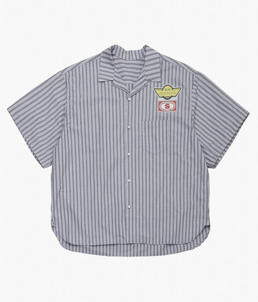 SILLAGE ''RE-ENGINEERED OVERSHIRT SHORT SLEEVE'' (DEADSTOCK GRAY STRIPE)