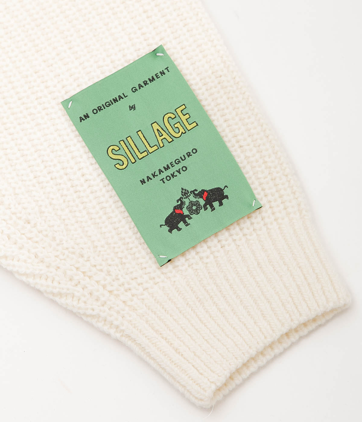 SILLAGE ''SUPER FINE WOOL RIBBED CREW'' (NATURAL)