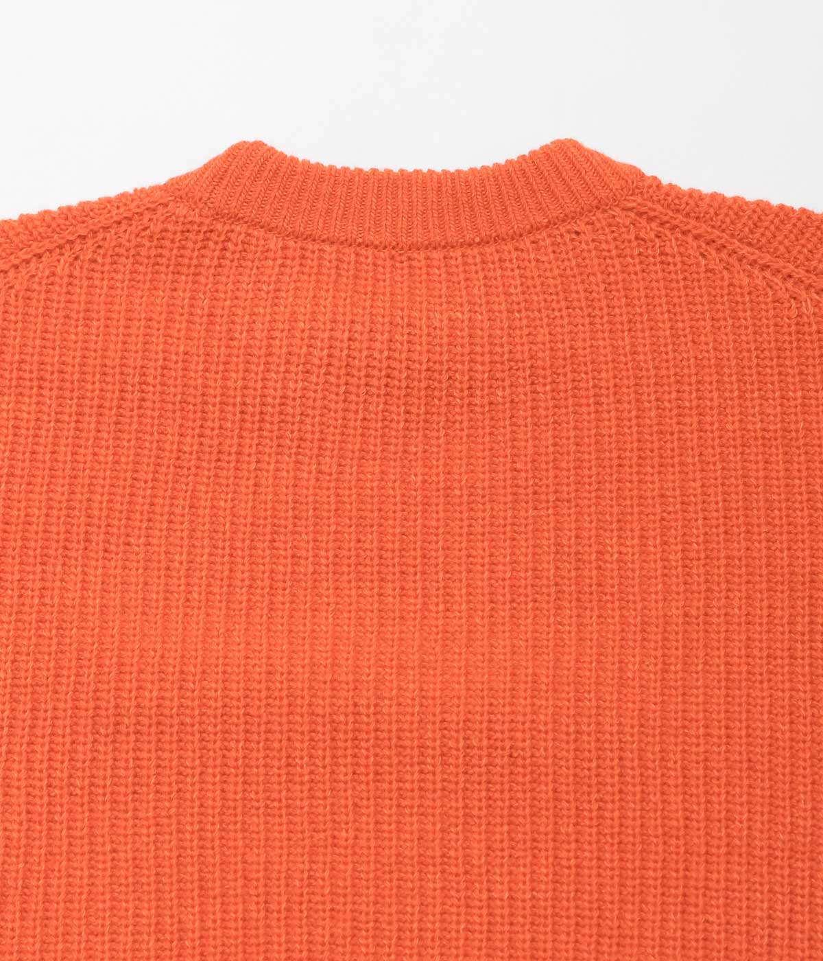 SILLAGE ''SUPER FINE WOOL RIBBED CREW'' (ORANGE)