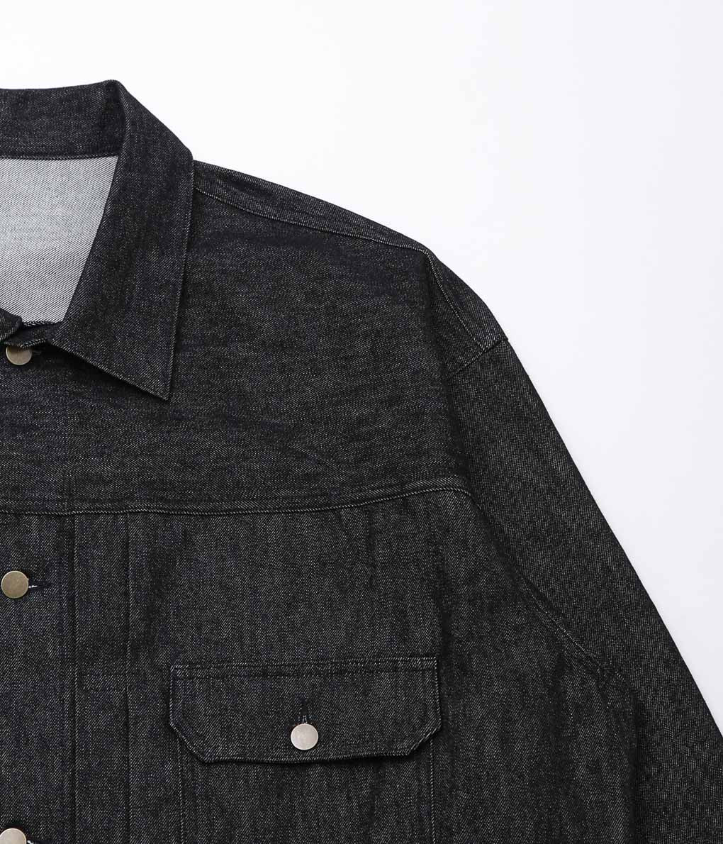 SILLAGE ''TRUCKER JACKET'' (BLACK DENIM ONE WASH)