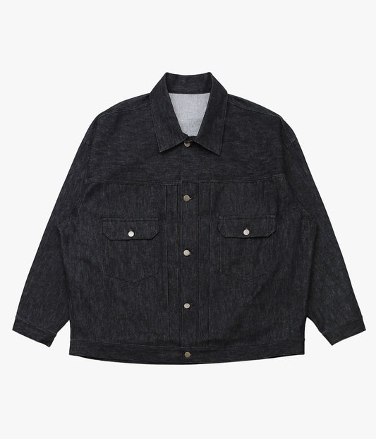 SILLAGE ''TRUCKER JACKET'' (BLACK DENIM ONE WASH)