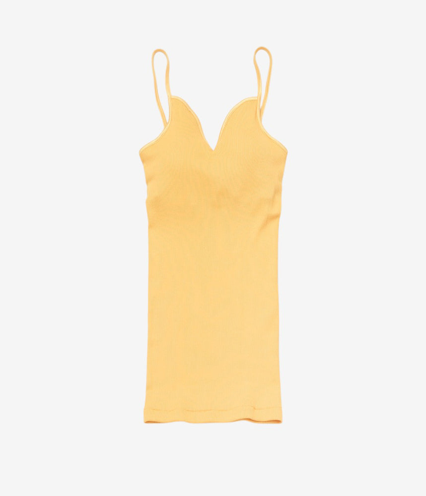 SOUPLE LUZ ''BRA PAT CAMISOLE(COTTON SILK RIB)'' (MUSTARD YELLOW)