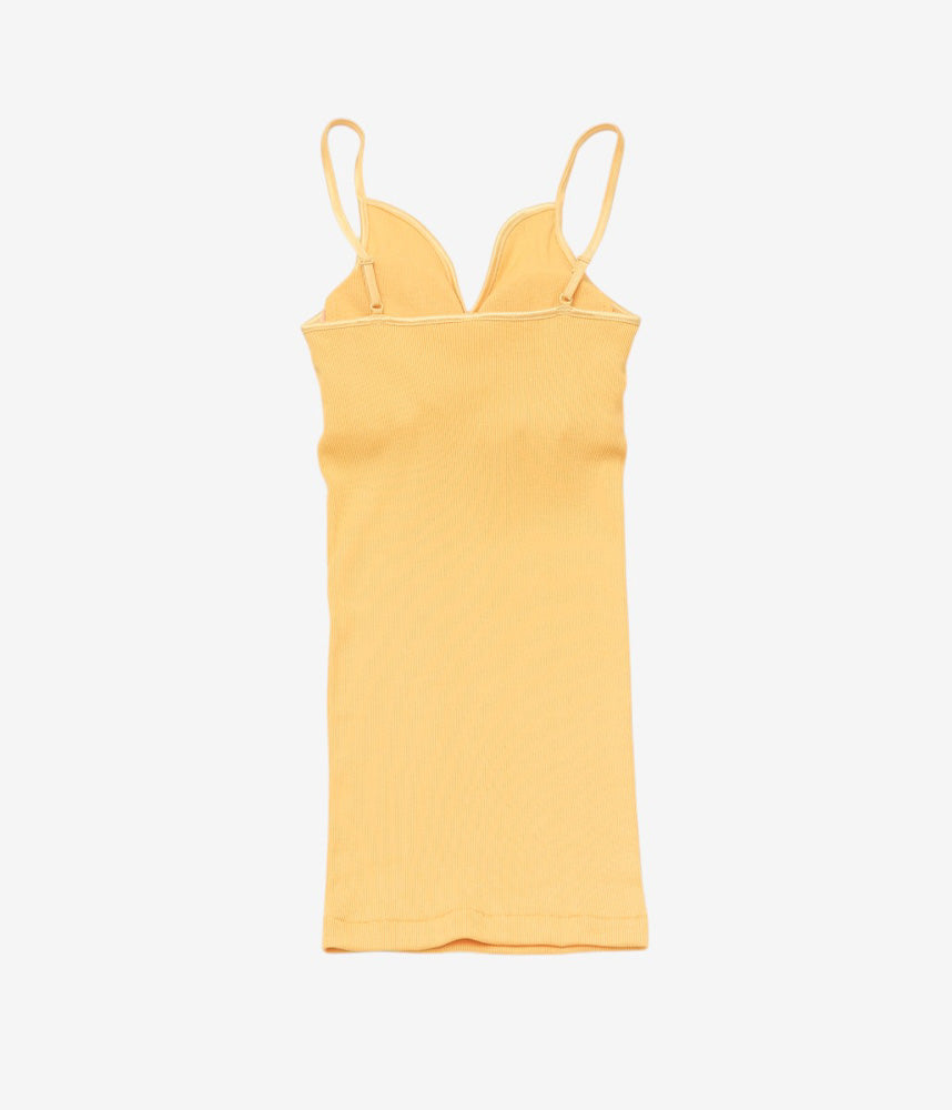 SOUPLE LUZ ''BRA PAT CAMISOLE(COTTON SILK RIB)'' (MUSTARD YELLOW)