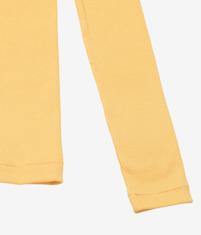 SOUPLE LUZ ''CREW NECK LONG SLEEVE T(COTTON SILK RIB)''' (MUSTARD YELLOW)