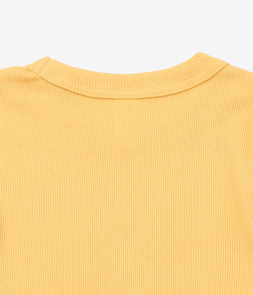 SOUPLE LUZ ''CREW NECK LONG SLEEVE T(COTTON SILK RIB)''' (MUSTARD YELLOW)