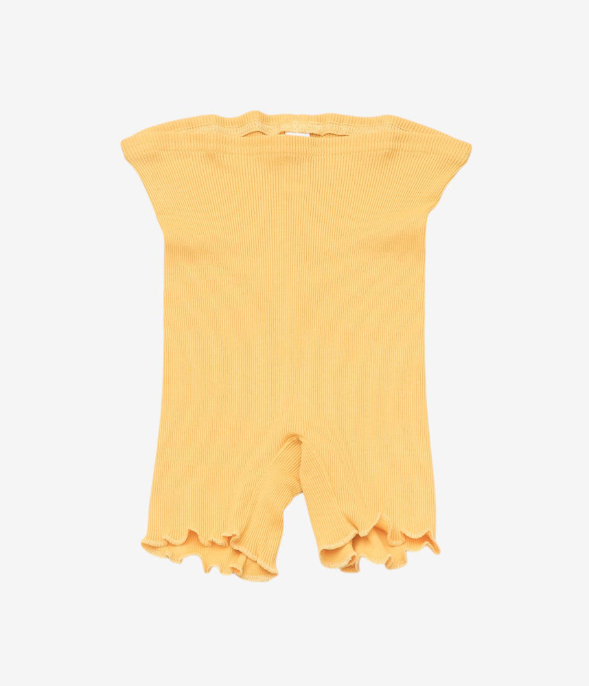SOUPLE LUZ ''LONG RIB SHORTS(COTTON SILK RIB)''' (MUSTARD YELLOW)
